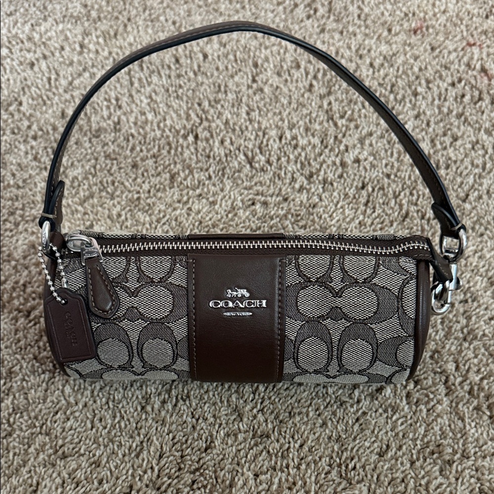 Coach Brown and Cream Signature Nolita  Bag